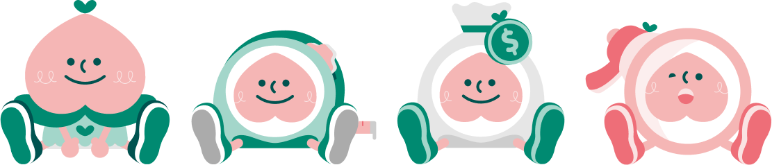 桃園市北區輔具資源中心吉祥物小桃